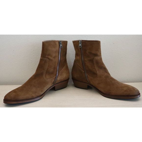 Allsaints 0321 Men's Sz 45 US 12 Brown Ridge Suede Leather Boots $300 - Picture 5 of 7